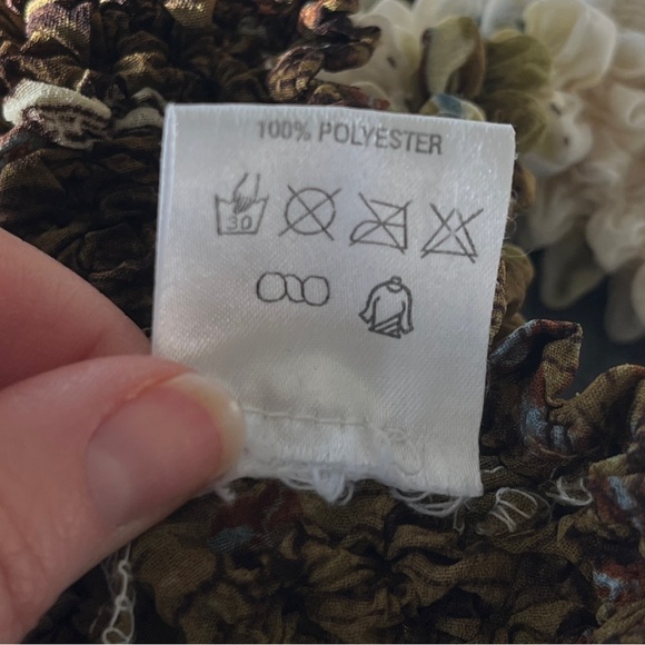 VTG Cache Long Sleeve Popcorn Shirt Pucker Y2K 90's in Green, White One Size - Picture 6 of 7